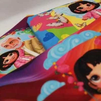 کیف مدارک A5 پارچه ای تک زیپ مخمل ریحانه کوچولو طرفه