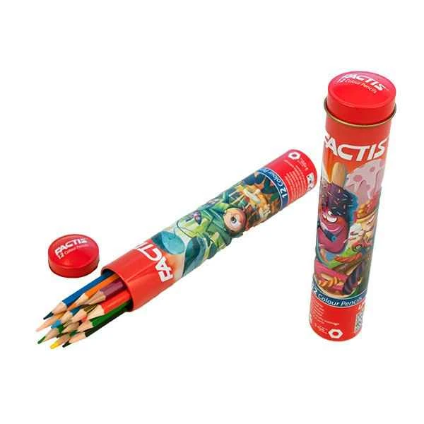 مداد 12 رنگ استوانه ای فکتیس (12 جعبه‏ای)