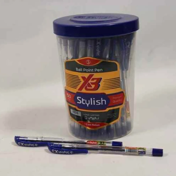 خودکار آبی X3 نوک 1 استایلیش (50 عددی)