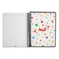 دفتر100برگA5 سیمی جلد سخت آبرنگ کدA072