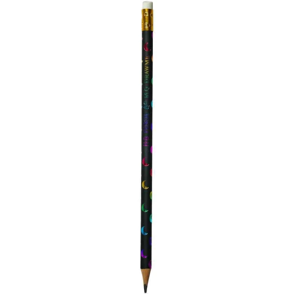 مداد مشکی فانتزی بدنه گرد پاکن دار ماه و ستاره ام کیو