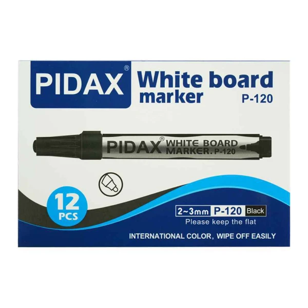 ماژیک وایت برد گرد مشکی پیداکس کدP-120
