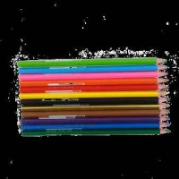 مداد 12 رنگ سه گوش مقوایی ام کیو (12 عددی)