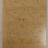 پازل سه بعدی چوبی طرح گنجشک صبا