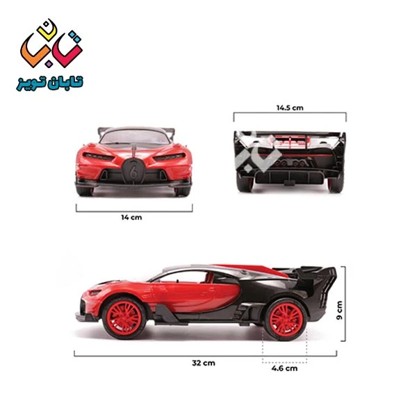 ماشین بوگاتی جعبه ای 93004 تریتی (20)