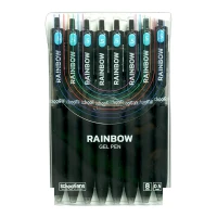 روان نویس0/5 فشاری مشکی بدنه گریپ دار اسکول فنز سری RAINBOW