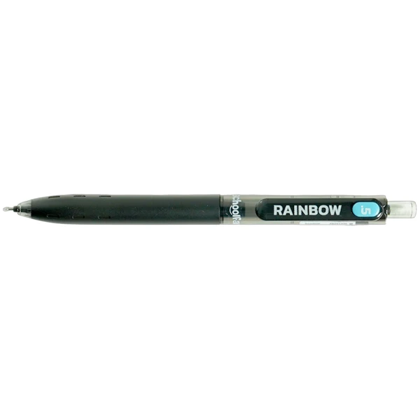 روان نویس0/5 فشاری مشکی بدنه گریپ دار اسکول فنز سری RAINBOW