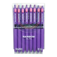 روان نویس0/5 فشاری بنفش بدنه گریپ دار اسکول فنز سری RAINBOW