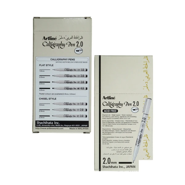 قلم خطاطی 2/0مشکی لاتین آرتلاین EK-242N/AB