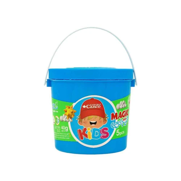 خمیربازی5رنگ جادویی(40گرم سطلی دسته دار) آنتی باکتریال کنکو