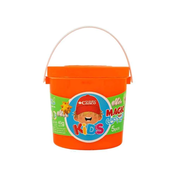 خمیربازی5رنگ جادویی(40گرم سطلی دسته دار) آنتی باکتریال کنکو