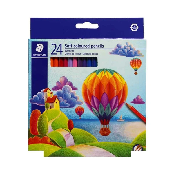 مدادرنگی24رنگ جعبه مقوایی سافت استدلرکد143 C24 LI