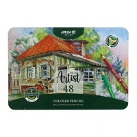 مداد رنگی48رنگ جعبه فلزی حرفه ای/آرتیست آریا کد3904/3933