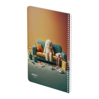 دفتر60برگ وزیری سیمی مجلدفانتزی الیپون کد227