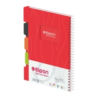 دفتر120برگ وزیری سیمی طلقی الیپون کد825