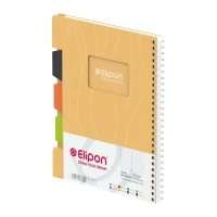 دفتر120برگ وزیری سیمی طلقی الیپون کد825