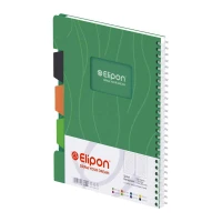 دفتر120برگ وزیری سیمی طلقی الیپون کد825