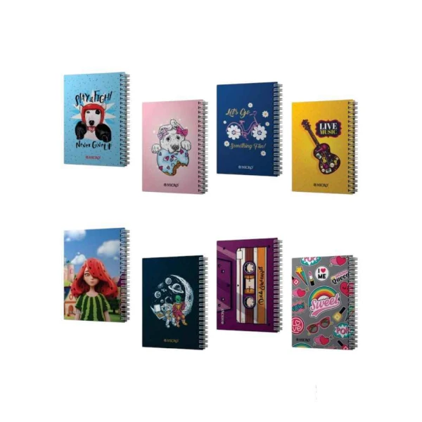 دفتریادداشت 80برگ 1/8سیمی خطی میکرو کدJ9