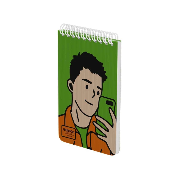 دفتریادداشت 80برگ 100*150سیمی جلدطلق فانتزی الیپون کد266