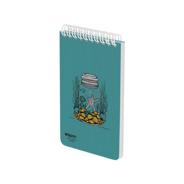 دفتریادداشت 80برگ 100*150سیمی جلدطلق فانتزی الیپون کد266