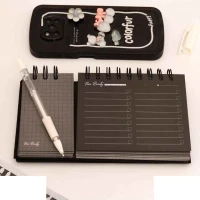 دفتریادداشت تودولیست (کاغذ مشکی) 2تکه 210*110 برگ سری پیور بیوتی کد70705