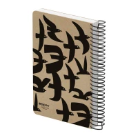 دفتریادداشت 100برگ 140*210 بی خط سیمی کلاسیک کرجی الیپون کد294
