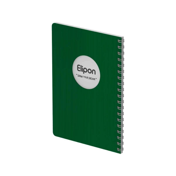 دفتریادداشت 80برگ 120*170سیمی جلدطلق فانتزی الیپون کد281