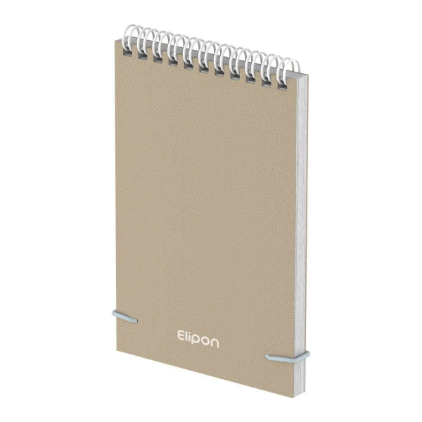 دفتریادداشت 80برگ 145*210سیمی پارچه ای سخت الیپون کد274