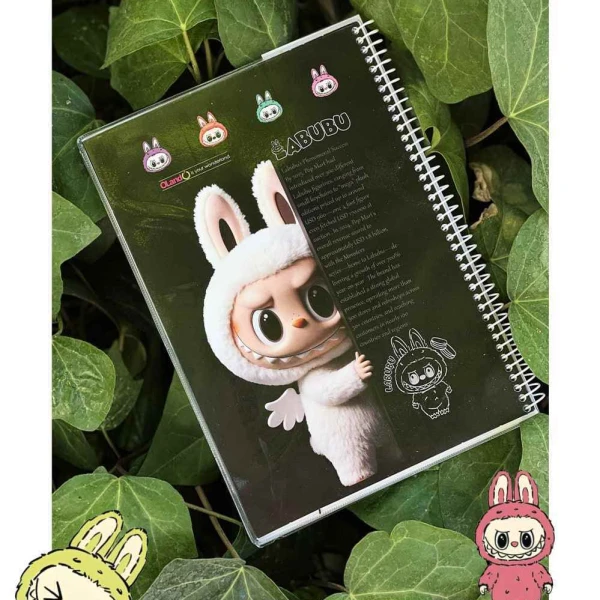 دفتر50برگ وزیری سیمی مجلد طرح لبوبو الند کدIBB-VZ-50