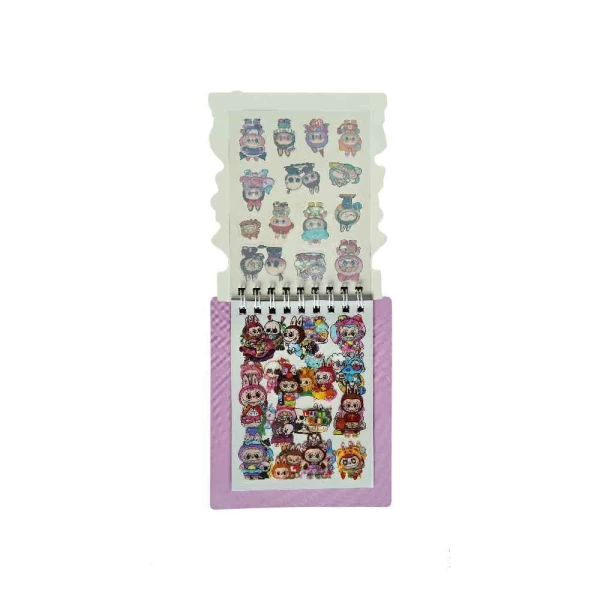 دفتریادداشت فانتزی(طرح لبوبو) همراه با استیکر کد001 یاکدXAC-003