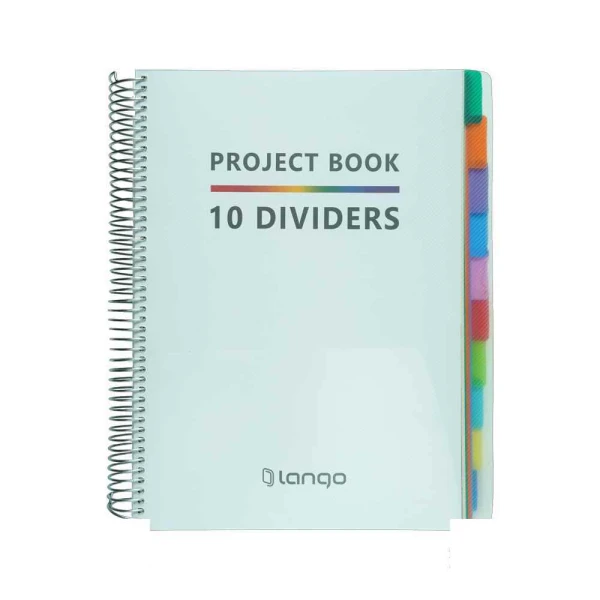 دفتر200برگ سیمی رحلی جلد طلق لانگو سری پروژه PROJECT BOOK