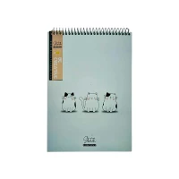 دفترنقاشی50برگ 24*17 سیم از بالا جلد سخت برگ سری فانتزی کد72302