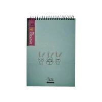دفترنقاشی50برگ 24*17 سیم از بالا جلد سخت برگ سری فانتزی کد72302
