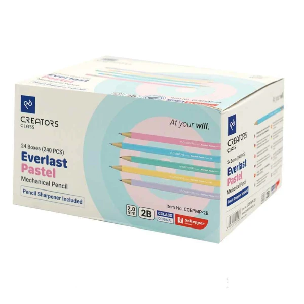اتود2میل بدنه گرد با مغز گرید2B همراه با تراش اورلست پاستل سیکلاس کدCCEPMP-2B