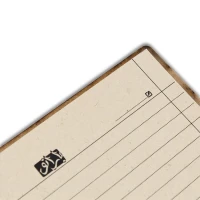 دفتر تک خط 40 برگ فنری جلد چوبی لیزری کاغذ کرافت بارانو (یک جلد)