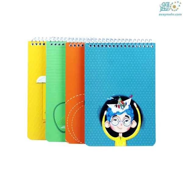 دفتر یادداشت 80 برگ فنری 1/8 زانیس (تک جلدی)