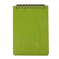یادداشت فنر بالا جلد طلقی 11*15 کتیبه (تک جلدی)